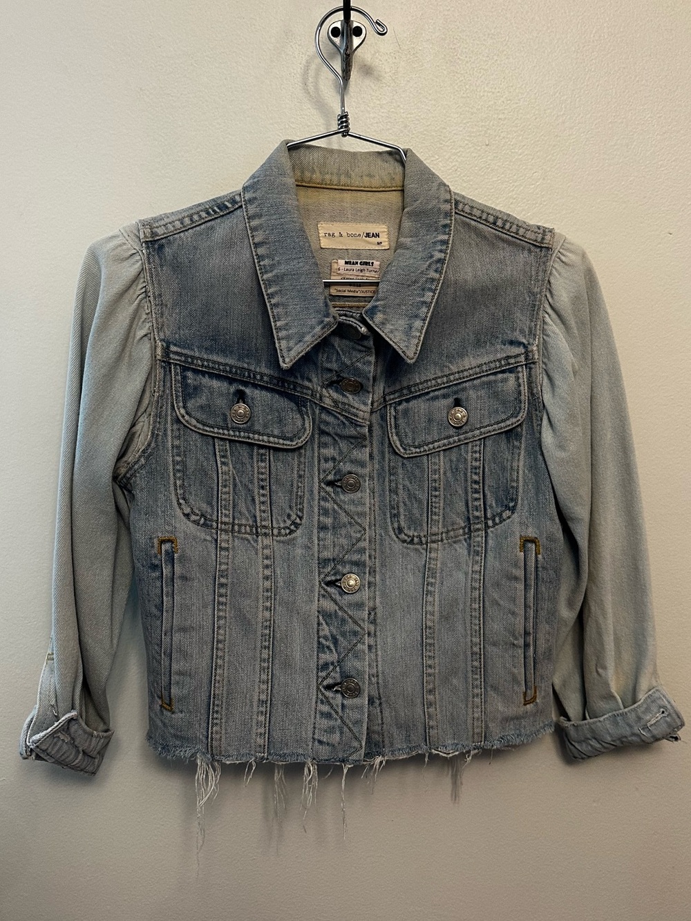 rag & bone Custom blue denim jacket worn/produced for Mean Girls Broadway Play